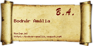 Bodnár Amália névjegykártya